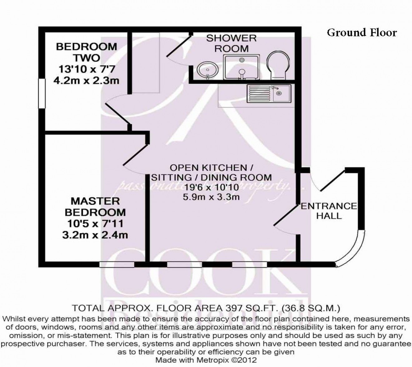 Floorplan for Fairview Road, Cheltenham, GL52