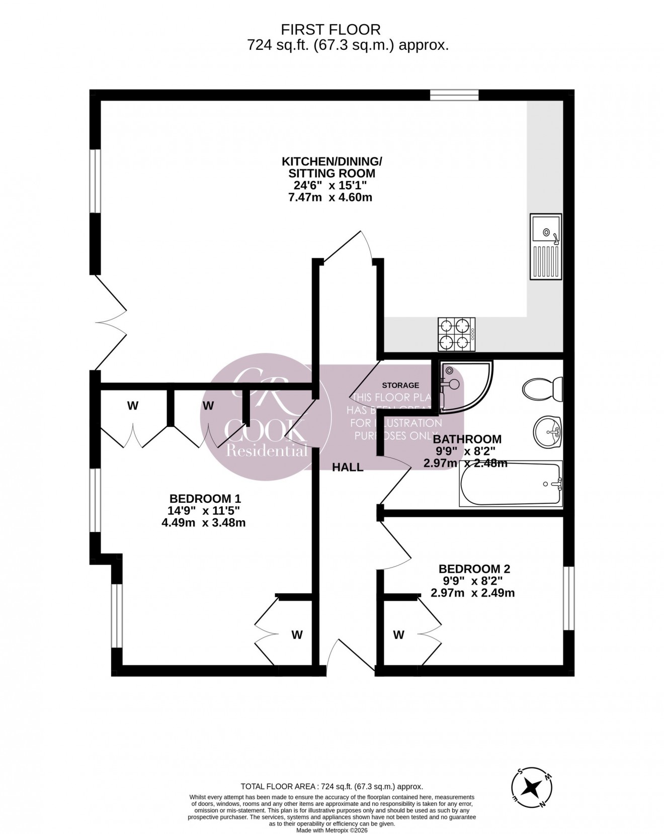 Floorplan for Wade Court, Cheltenham