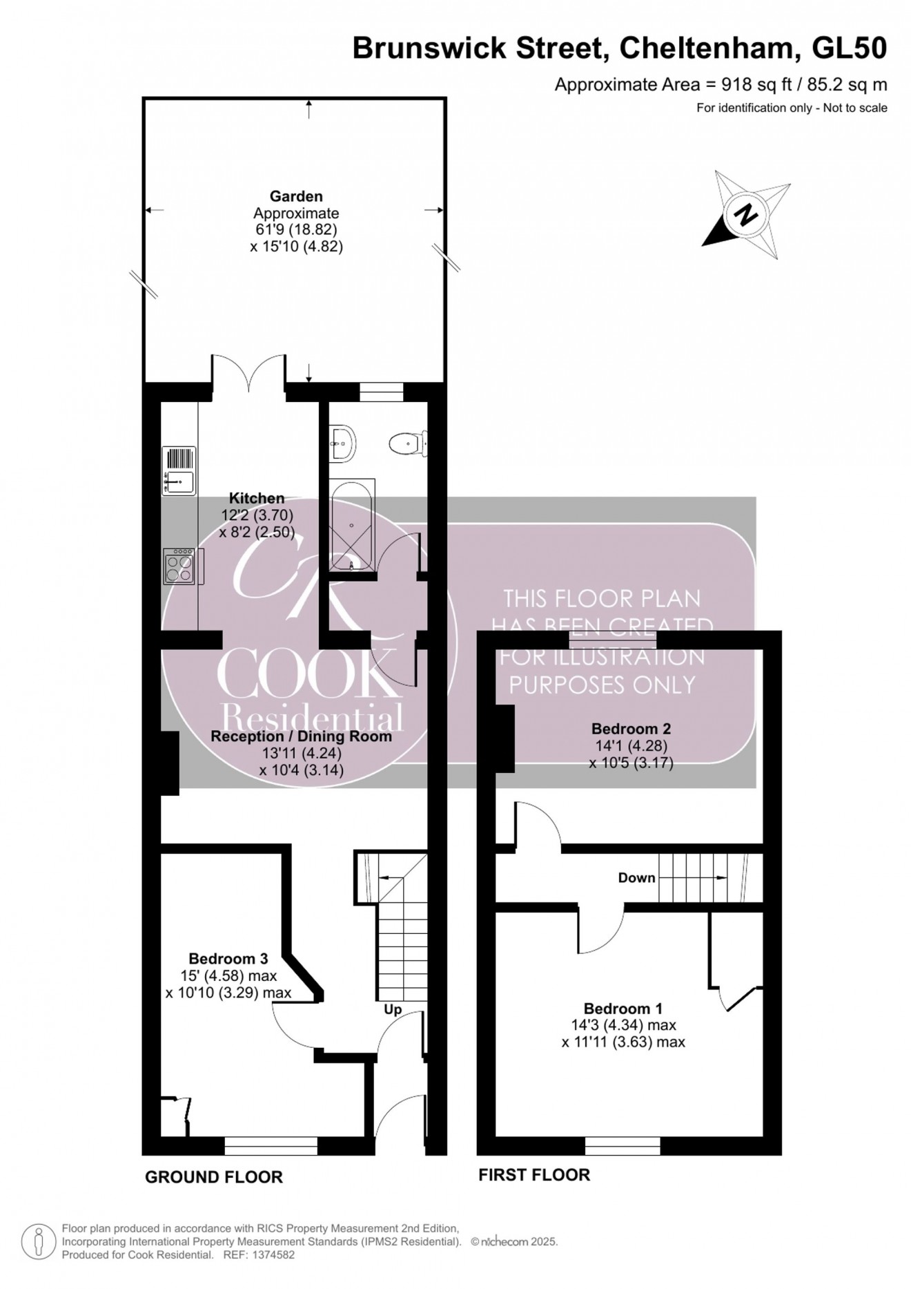 Floorplan for Brunswick Street, Cheltenham, GL50