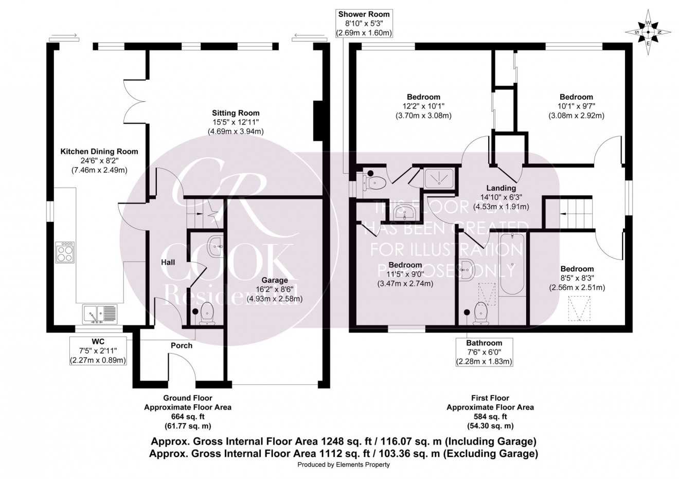 Floorplan for Aldershaw Close, Up Hatherley