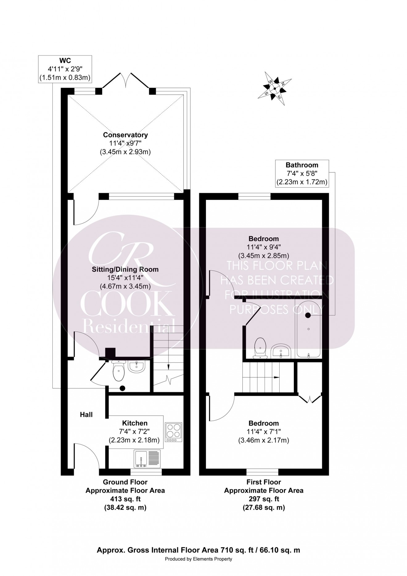Floorplan for Greville Court, Cheltenham, GL51