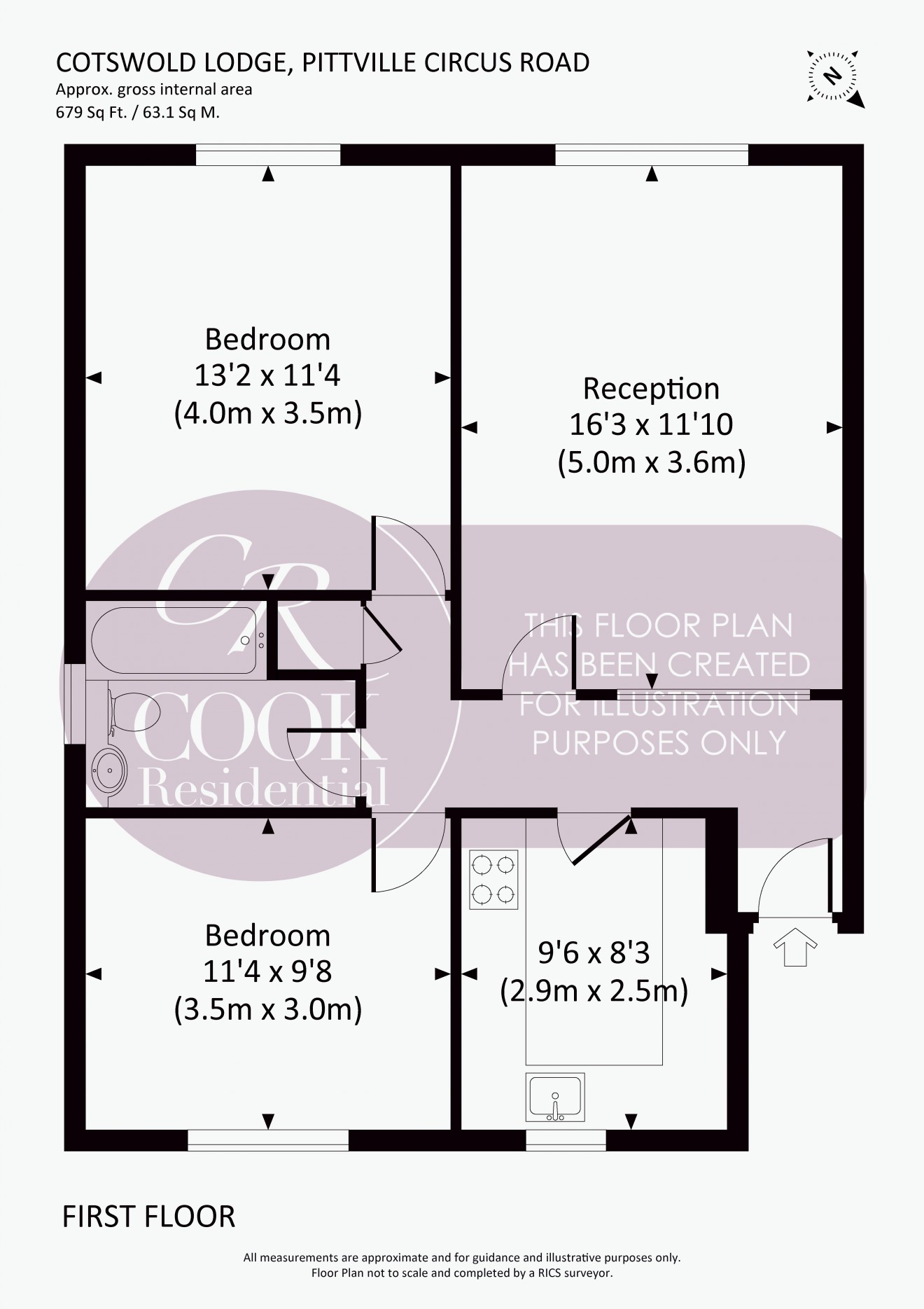 Floorplan for Pittville Circus Road, Cheltenham Town Centre