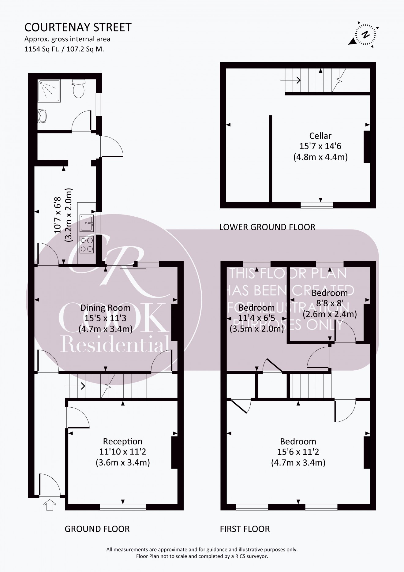 Floorplan for Courtenay Street, Cheltenham Town Centre