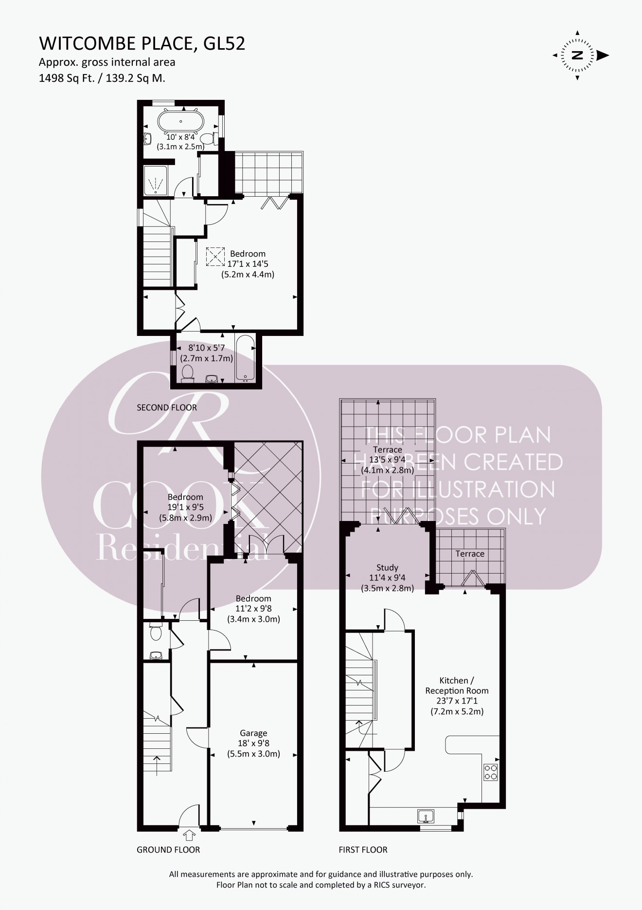 Floorplan for Witcombe Place, Cheltenham Town Centre