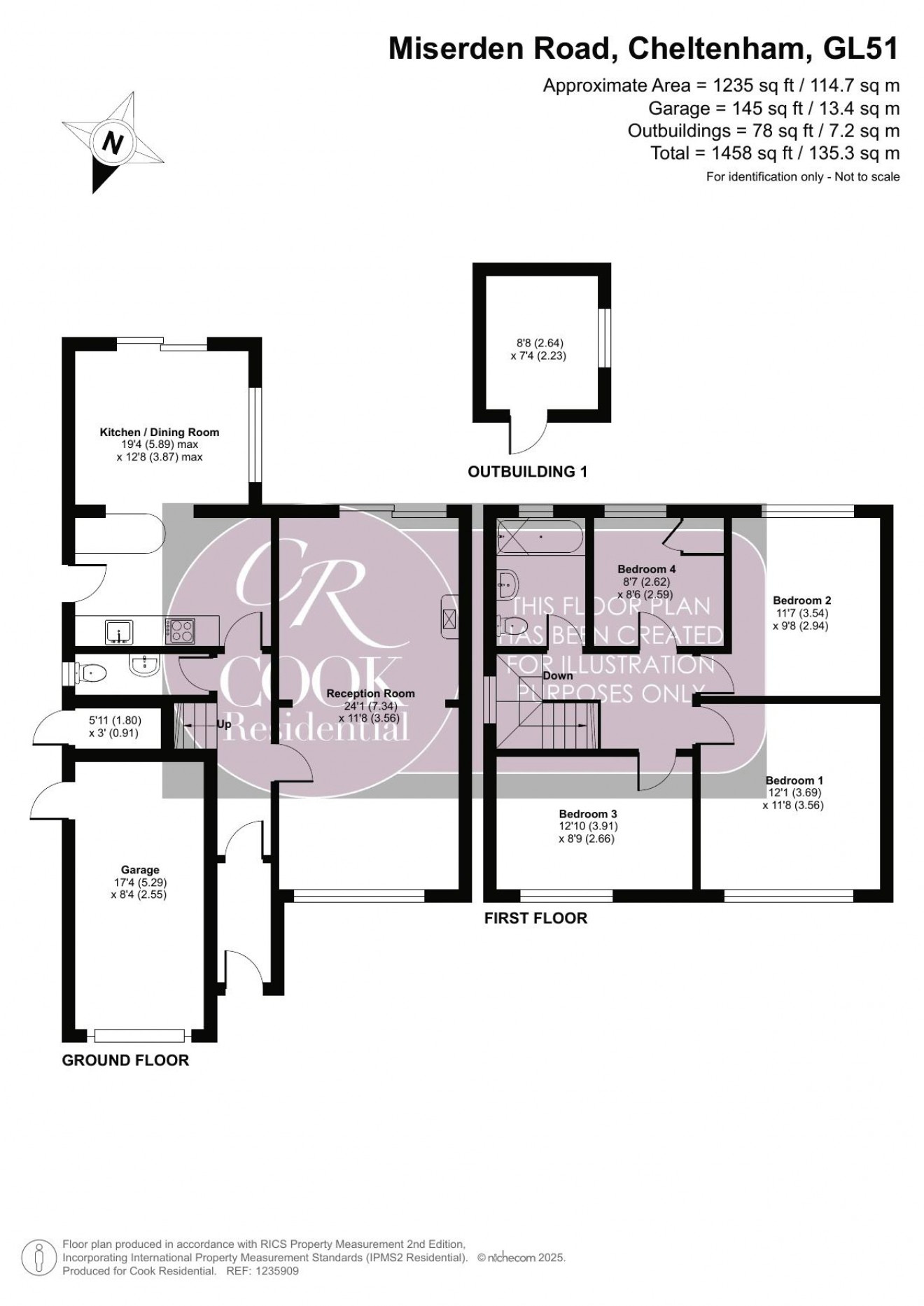 Floorplan for Miserden Road, Benhall