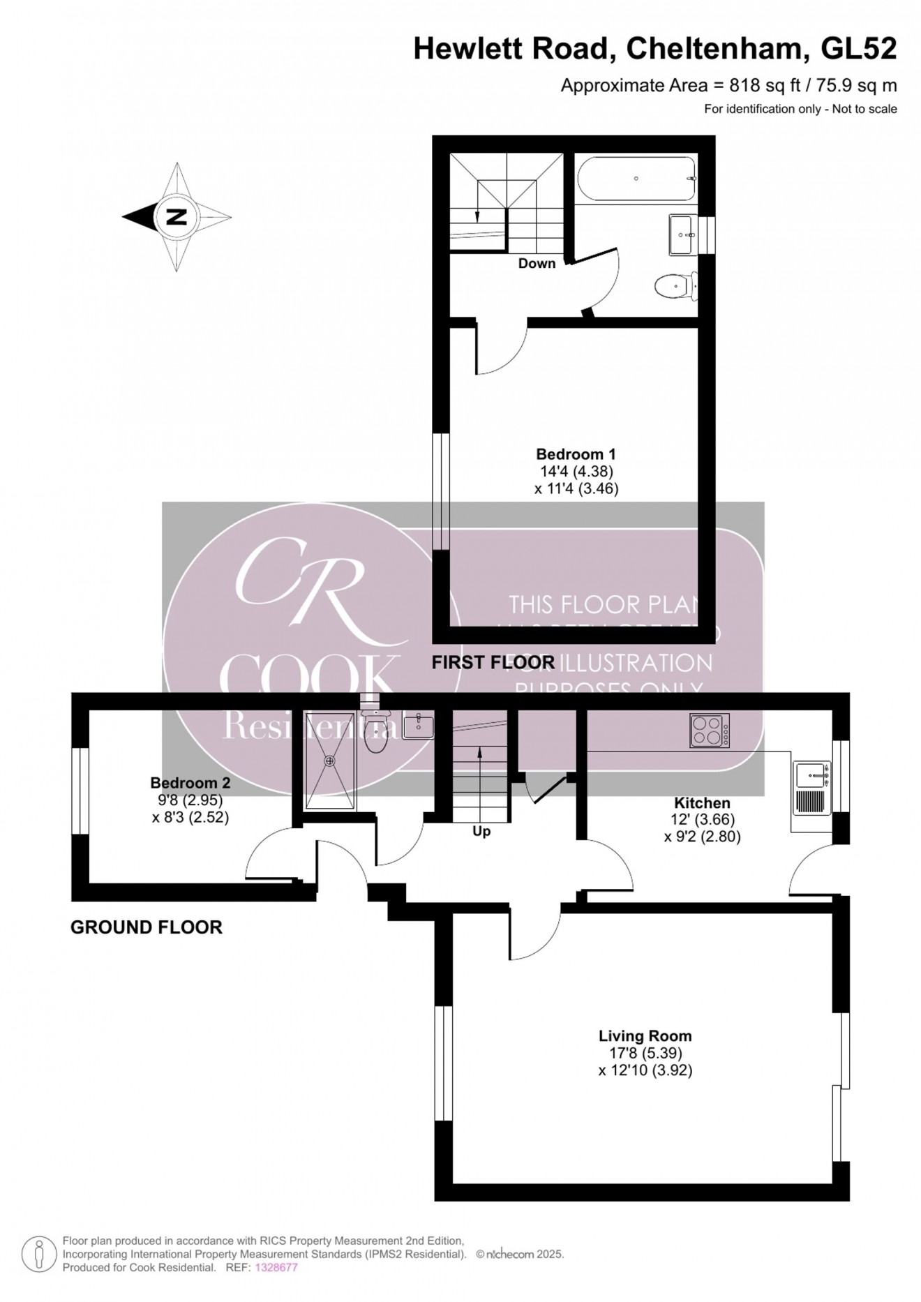Floorplan for Hewlett Road, Cheltenham, GL52