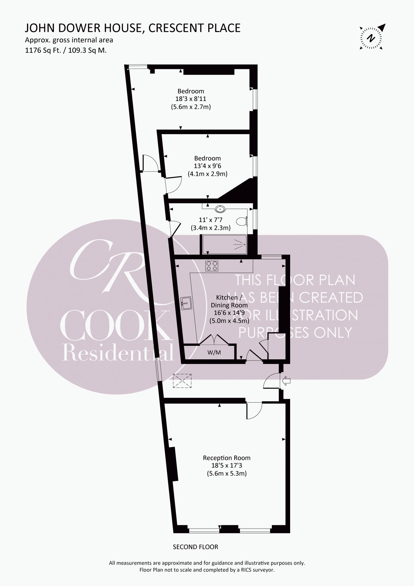 Floorplan for Crescent Place, Town Centre