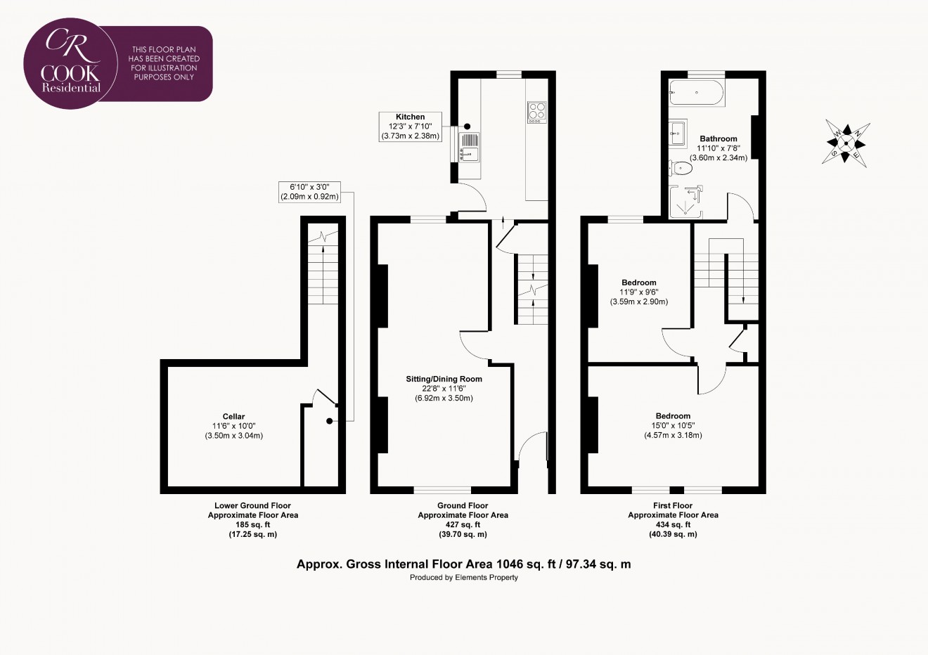 Floorplan for Winstonian Road, Cheltenham Town Centre