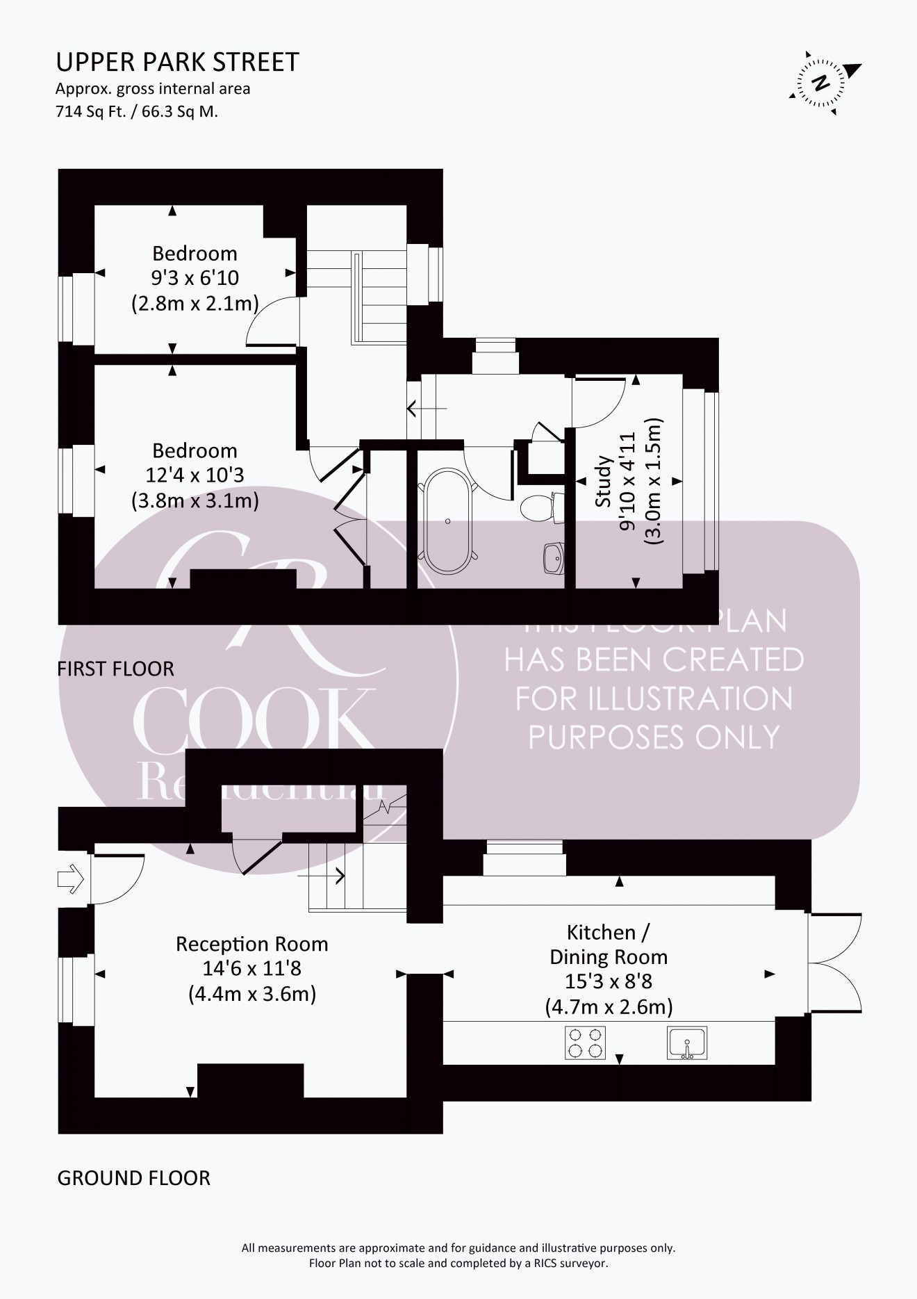 Floorplan for Upper Park Street, Cheltenham Town Centre