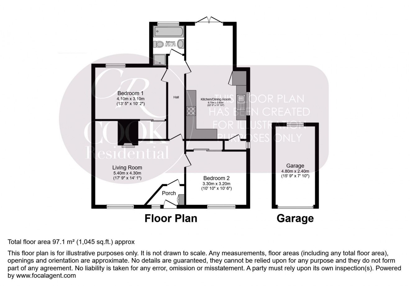 Floorplan for Huntsfield Close, Pittville