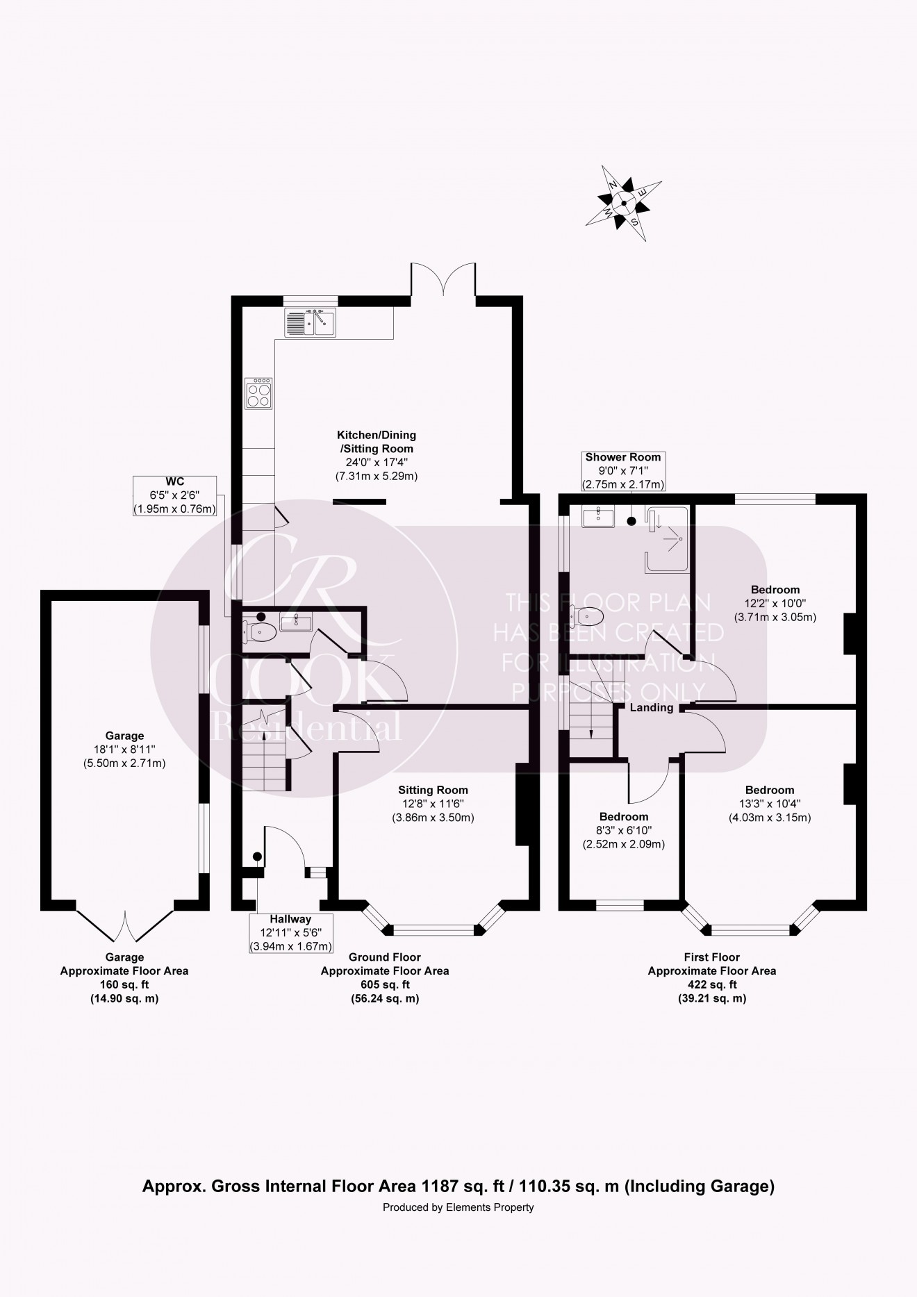 Floorplan for Orchard Way, Arle, Cheltenham, GL51 7JY