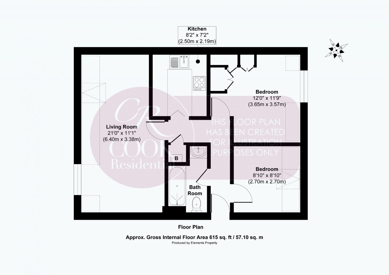 Floorplan for Chapman Way, Hatherley