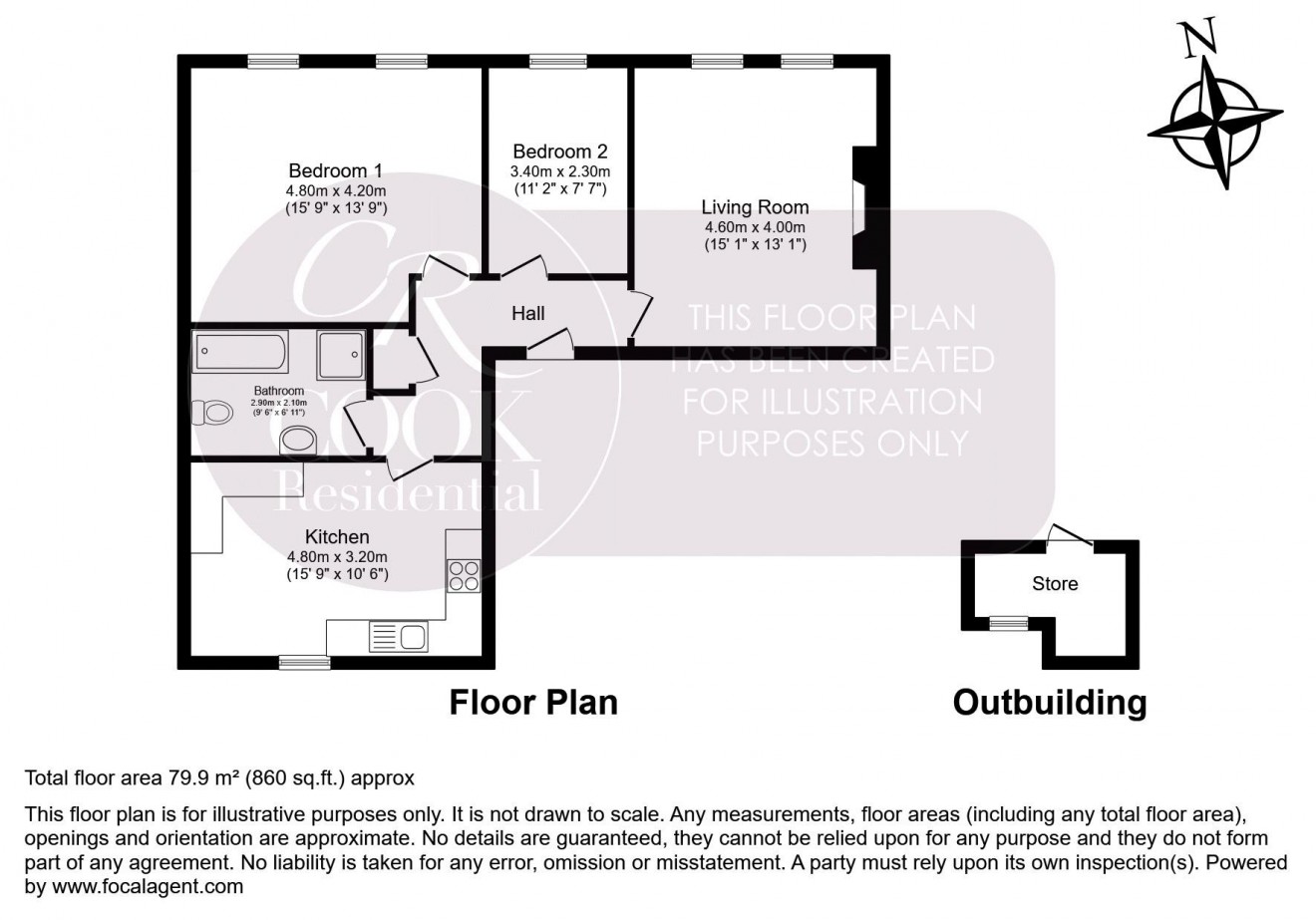 Floorplan for Clarence Road, Pittville