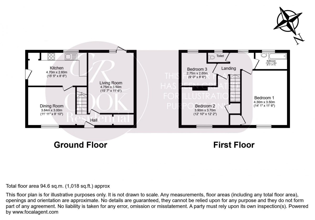 Floorplan for Tennyson Road, St Marks