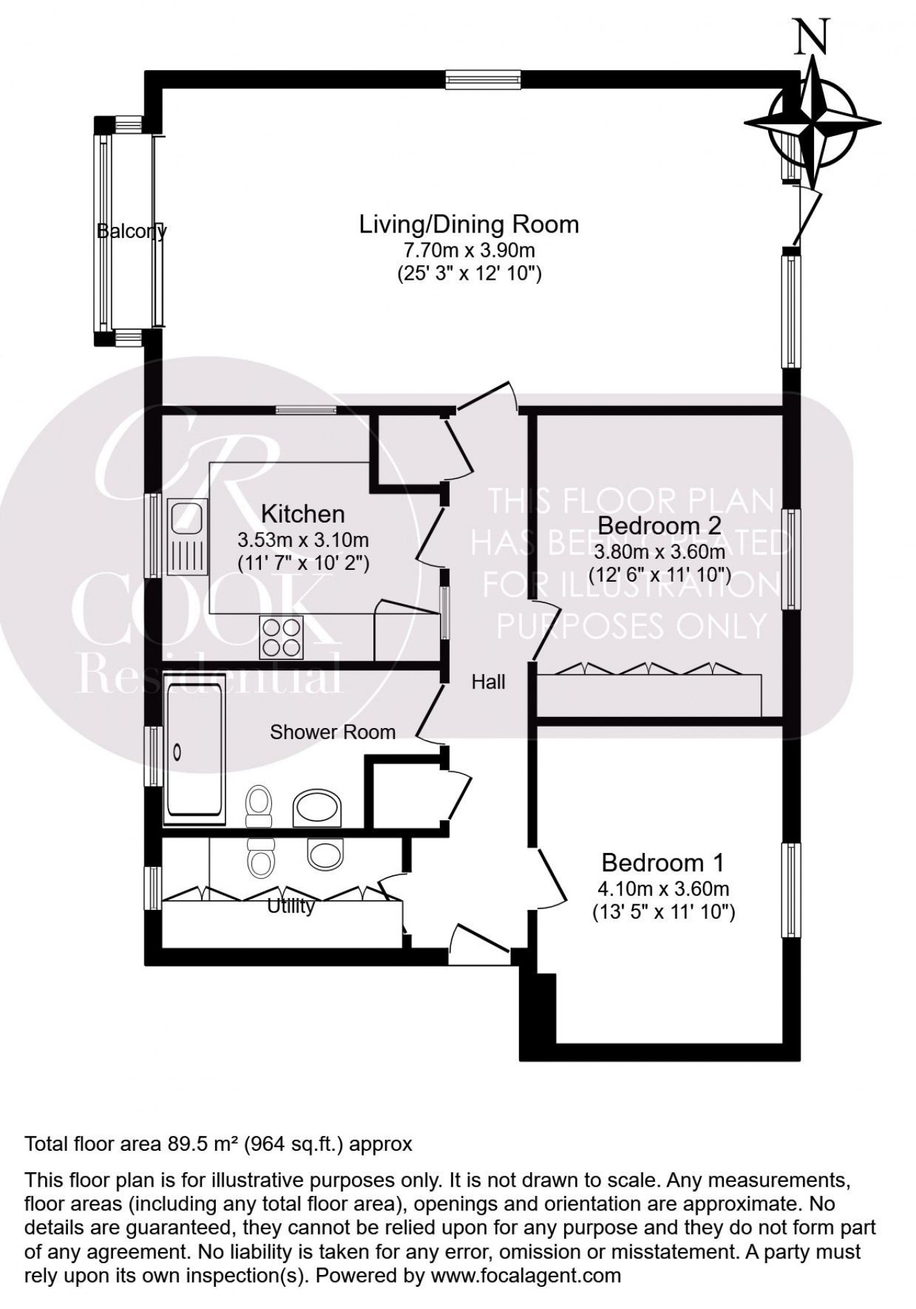 Floorplan for Queens Road, Cheltenham