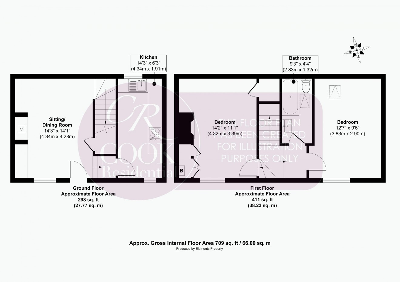 Floorplan for Mitre Street, St. Lukes, GL53 7JS