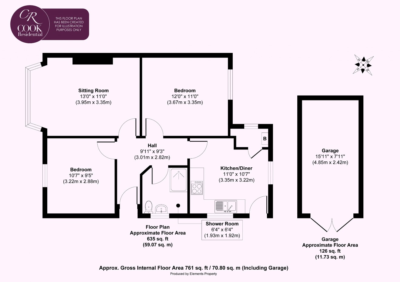 Floorplan for Welland Drive, Cheltenham