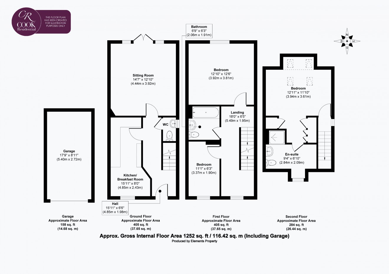 Floorplan for Wayward Lad Close, Prestbury