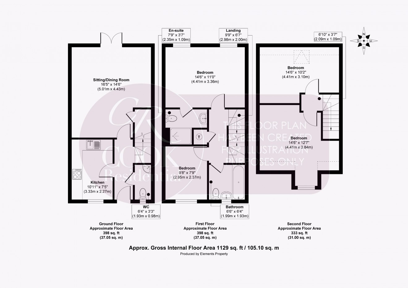 Floorplan for Joyford Passage, Cheltenham, GL52 5GD