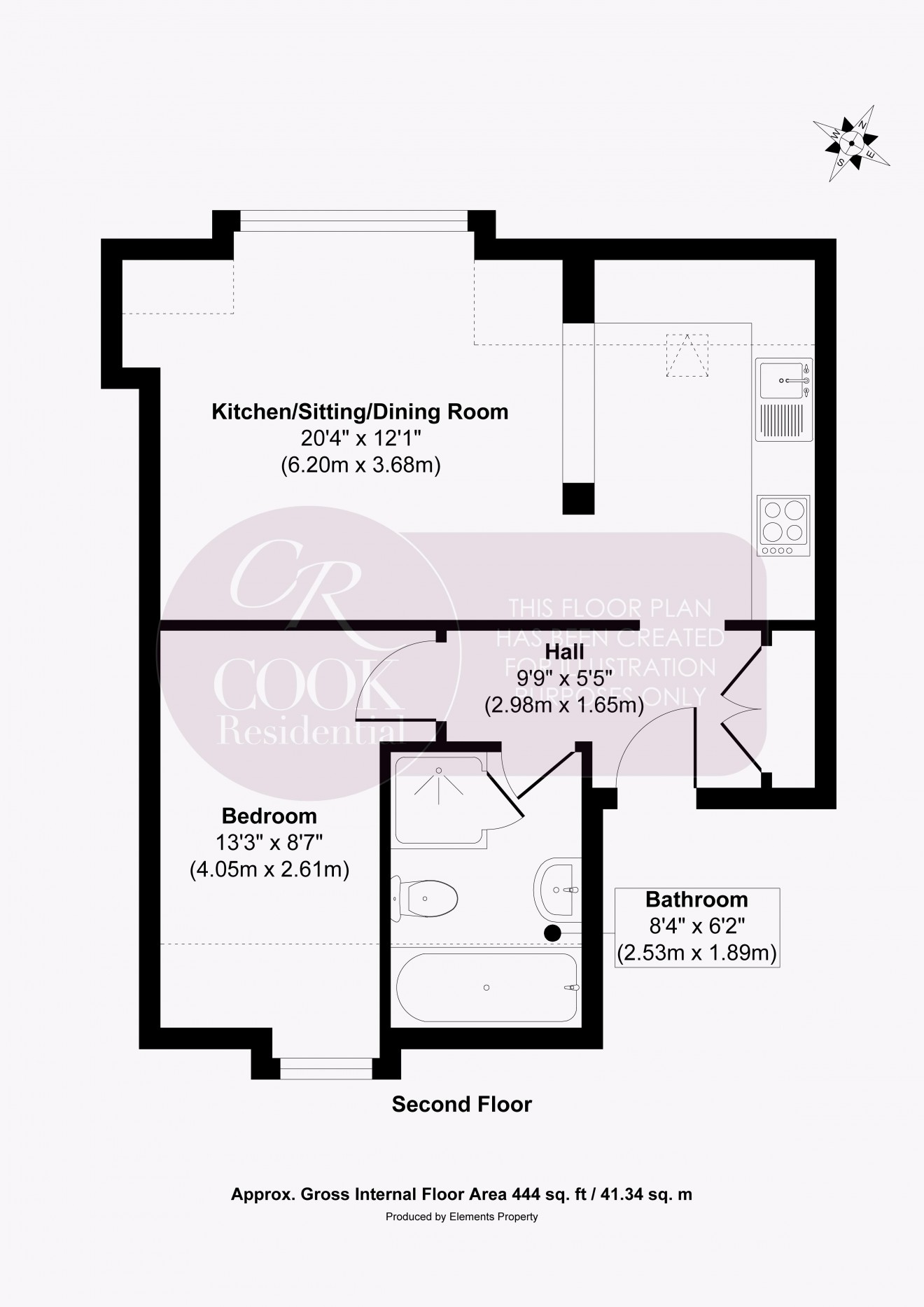 Floorplan for Vittoria Walk, Town Centre