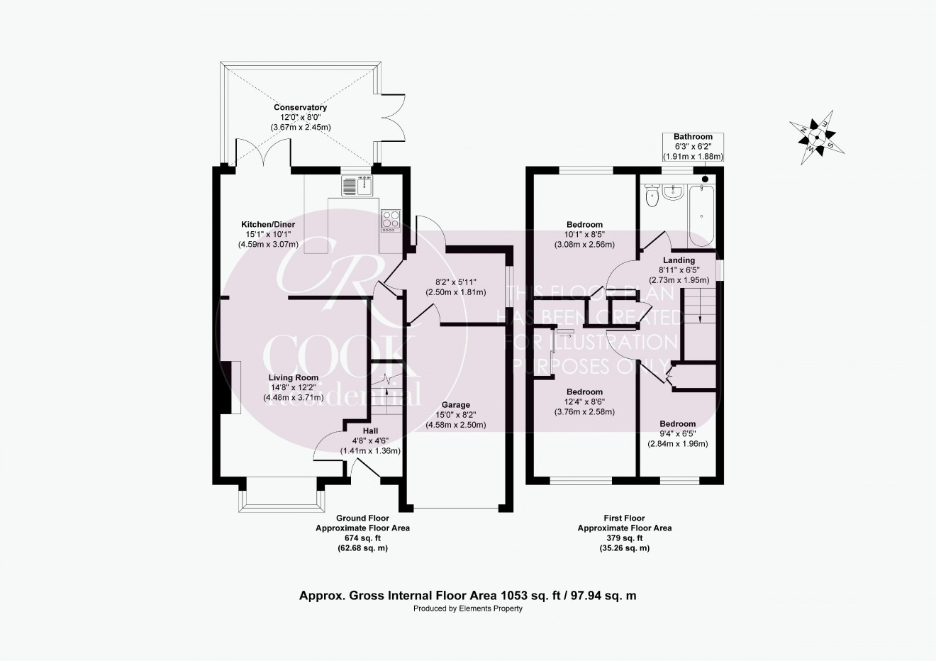 Floorplan for Castlemaine Drive, Cheltenham, GL51 0UA