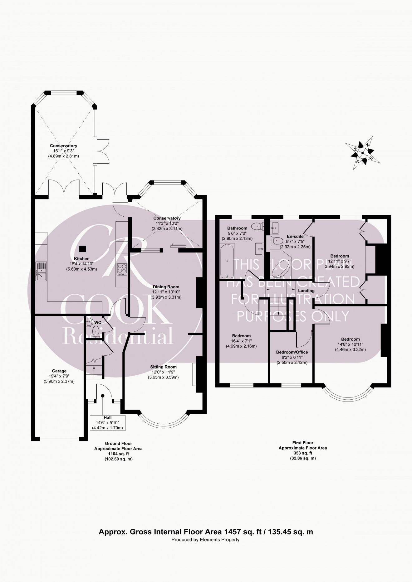 Floorplan for Brooklyn Road, Arle, Cheltenham, GL51 8DU