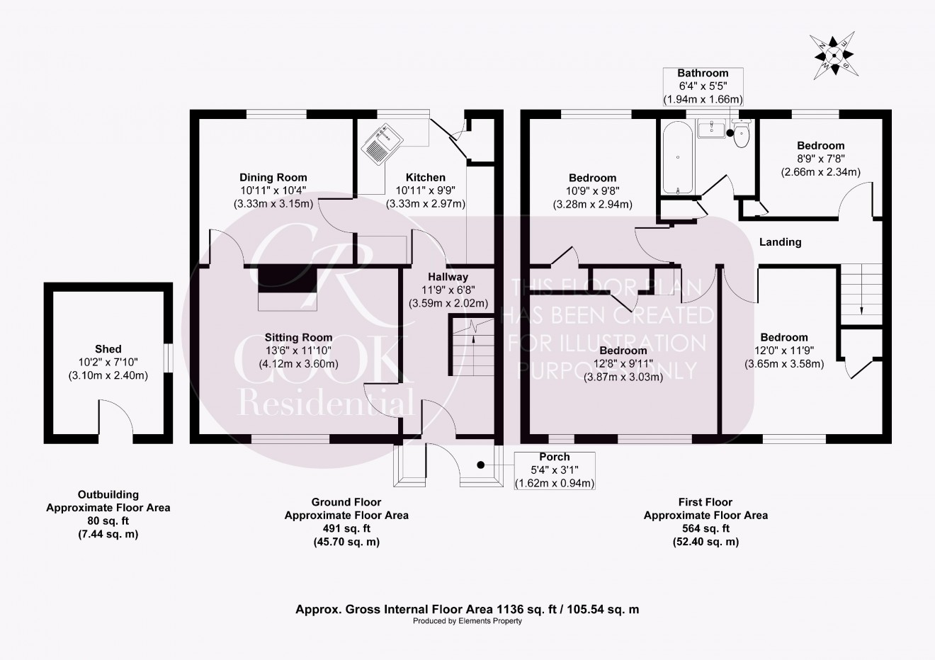 Floorplan for Somerset Avenue, Cheltenham, GL51 8BW