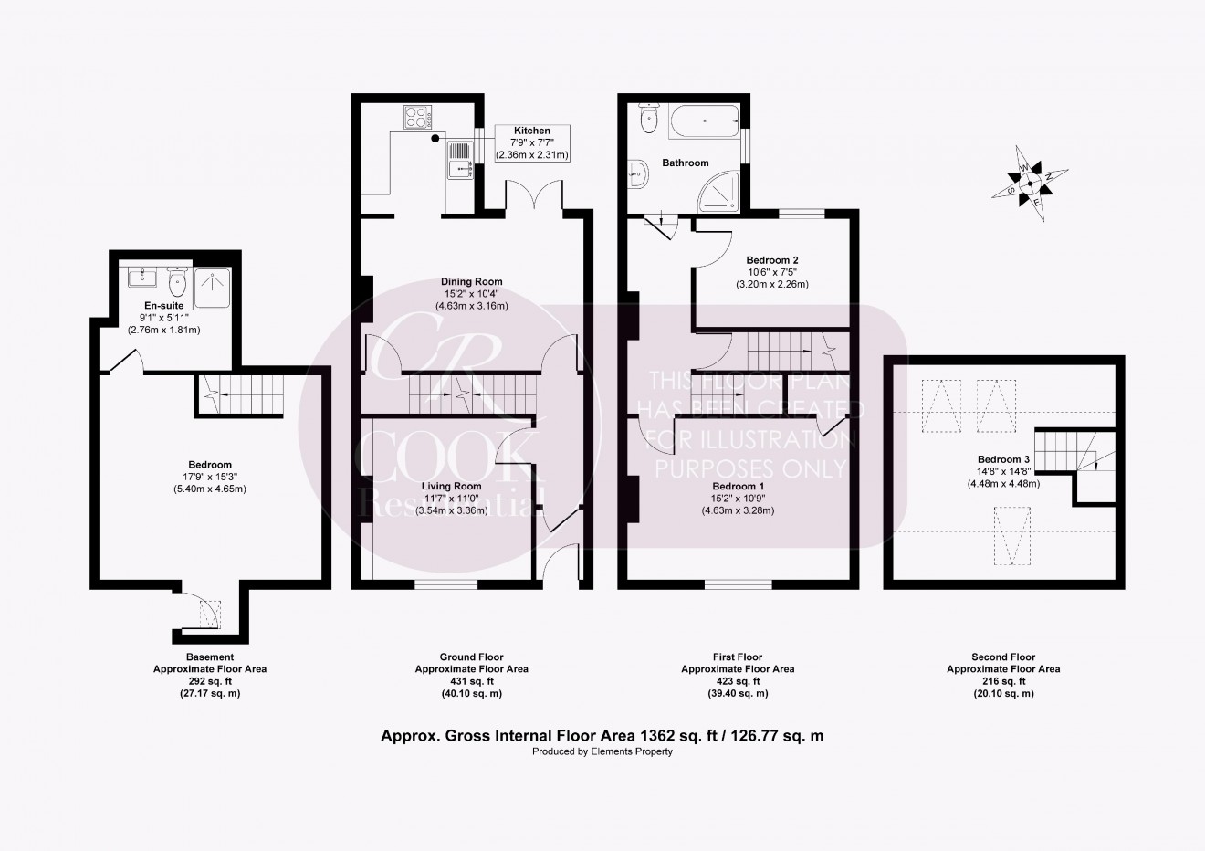 Floorplan for St. Lukes Place, Cheltenham, GL53 7JL