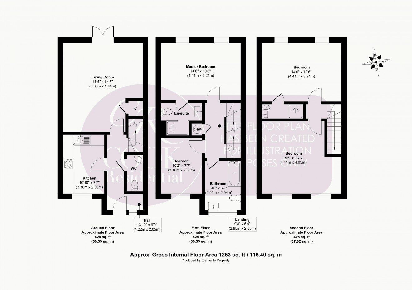 Floorplan for Pinewood Walk, Cheltenham, GL51 0GJ