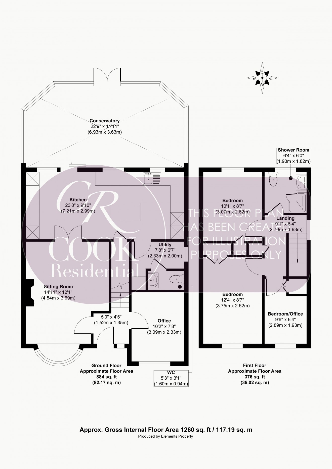 Floorplan for Bishopstone Close, Golden Valley, Cheltenham