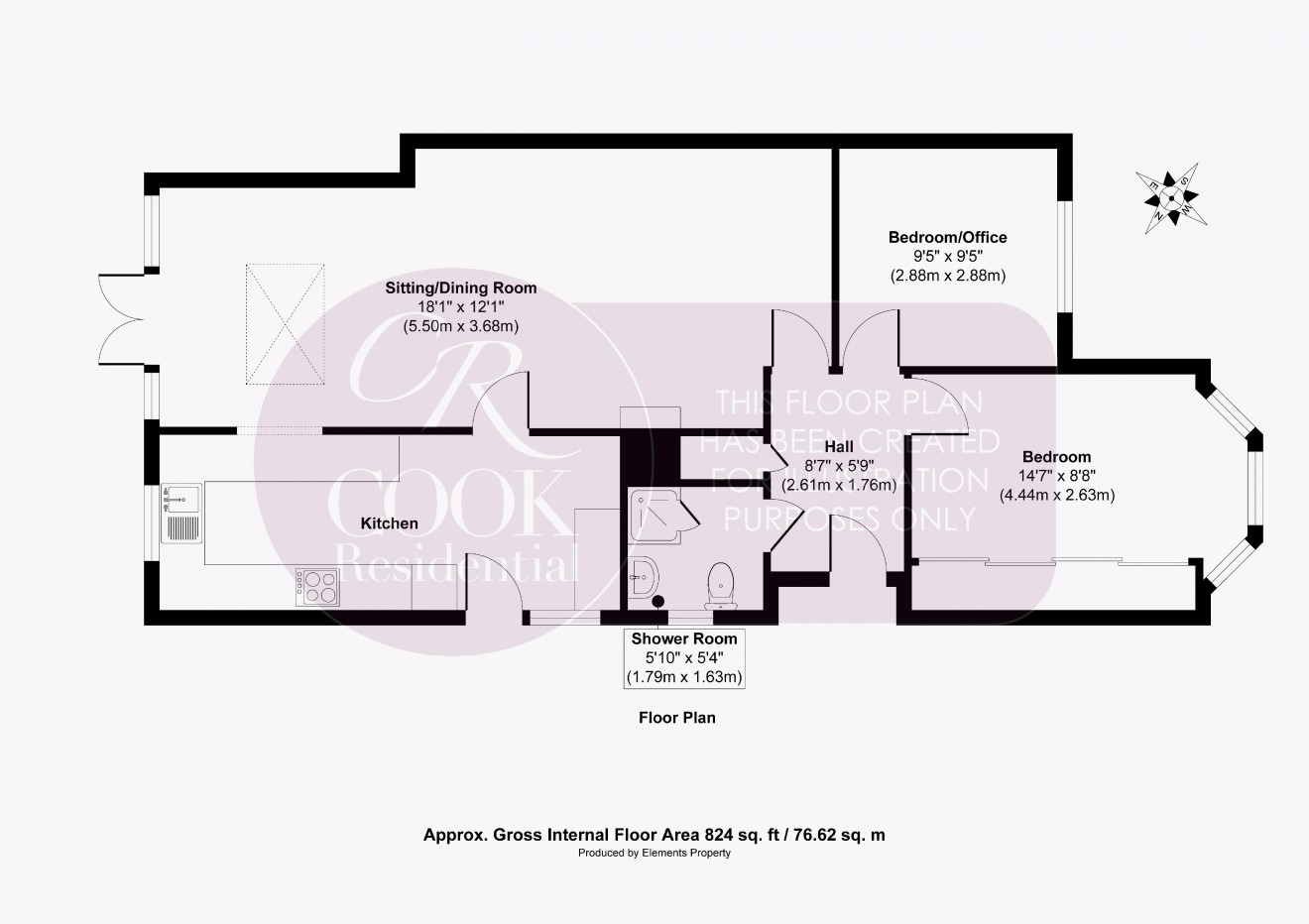 Floorplan for Salisbury Avenue, Warden Hill, Cheltenham, GL51 3BU