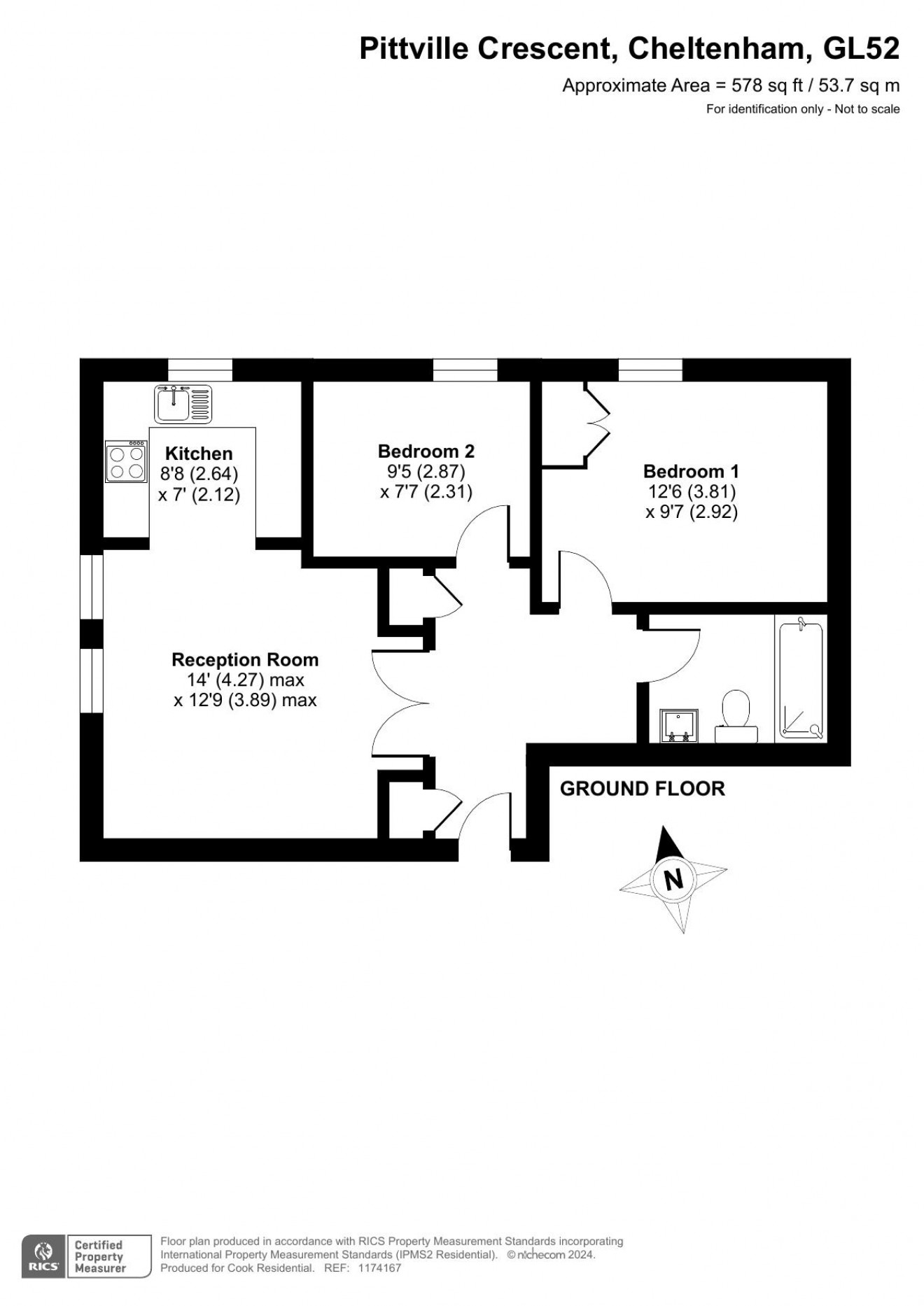 Floorplan for John Forbes House, Pittville Crescent, Cheltenham