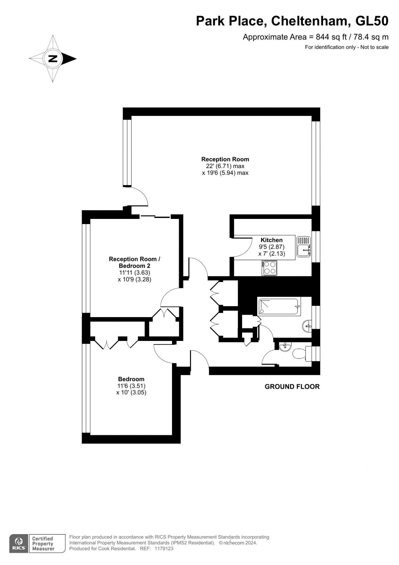 Floorplan for Park House, Park Place, Cheltenham