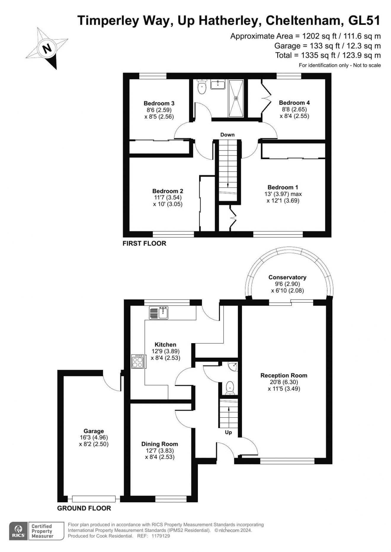 Floorplan for Timperley Way, Up Hatherley