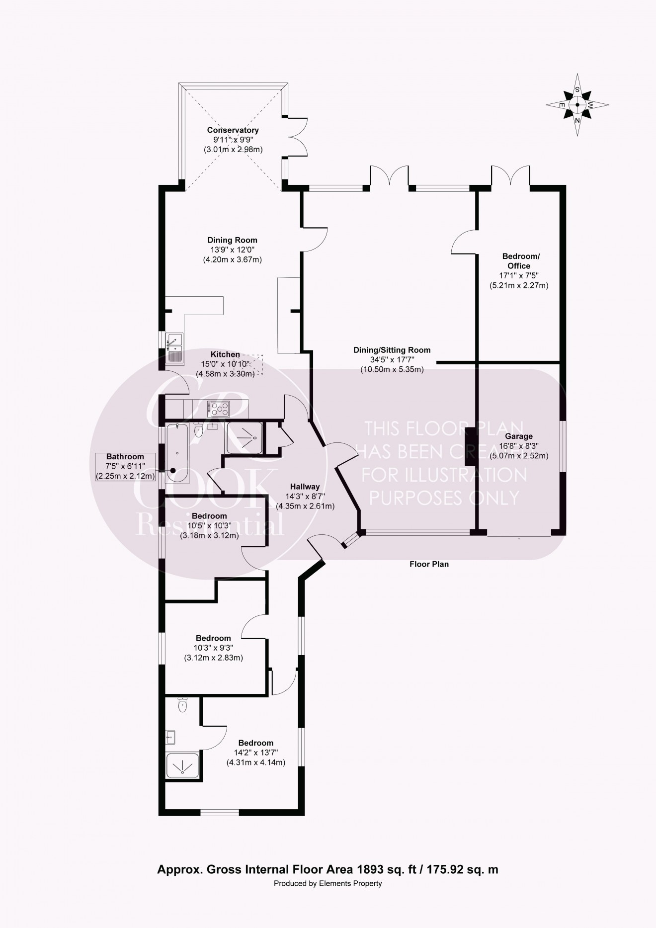 Floorplan for Southam Lane, Southam