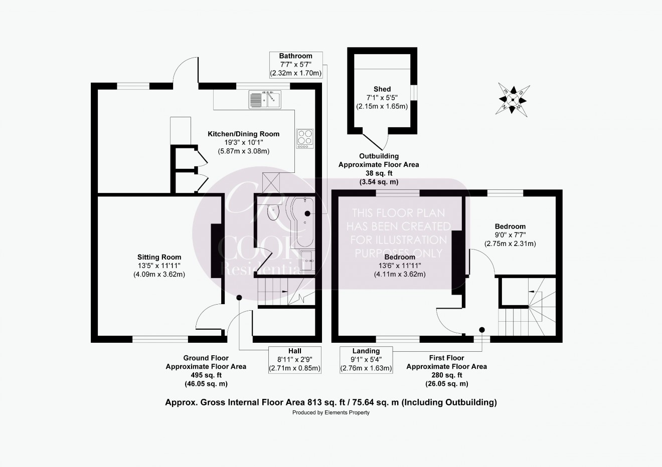 Floorplan for Hope Street, Cheltenham