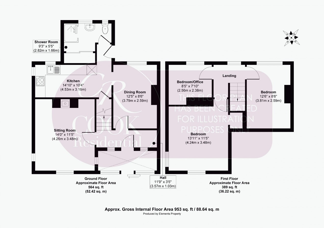 Floorplan for Byron Road, St Marks