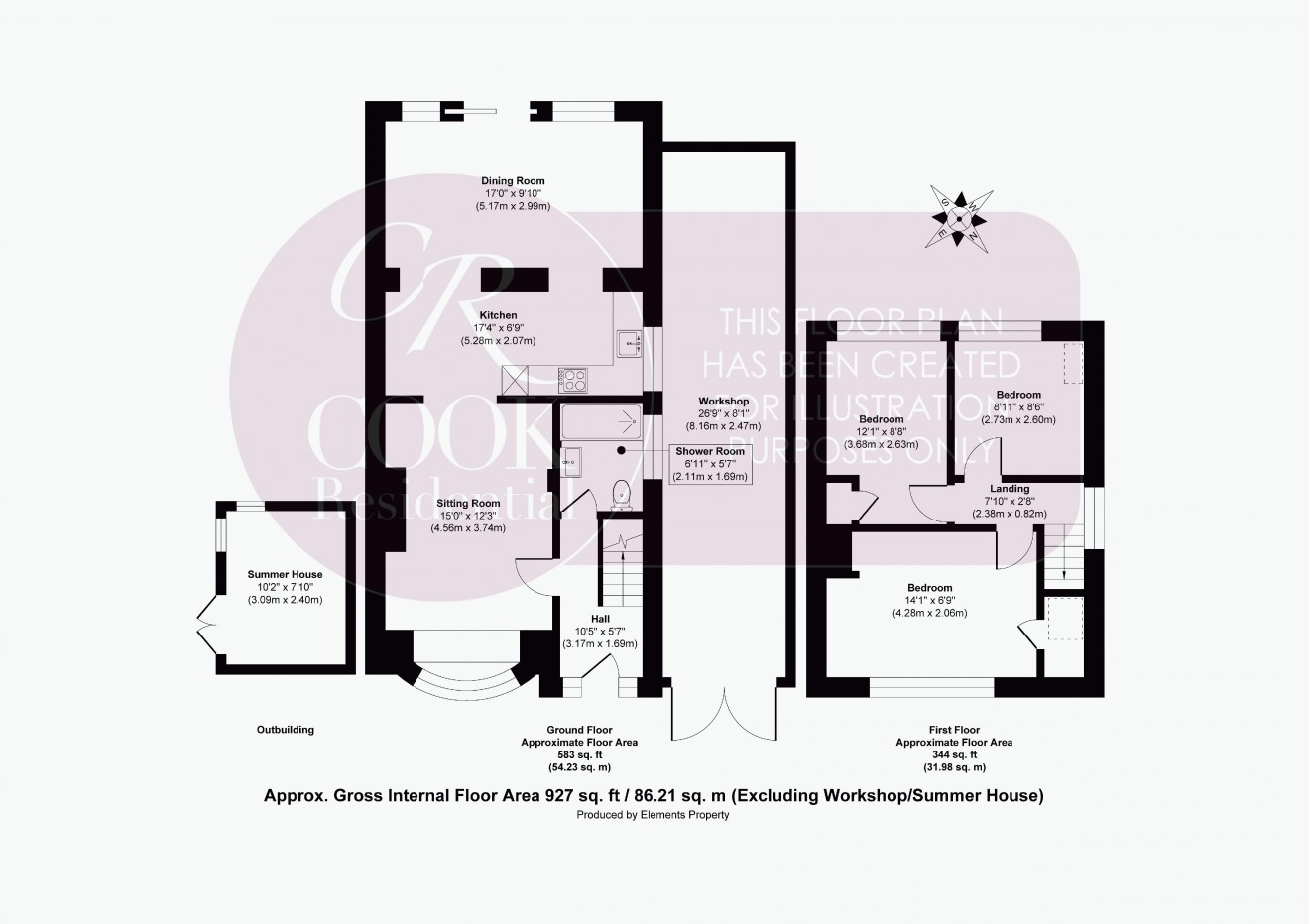 Floorplan for Leinster Close, Cheltenham