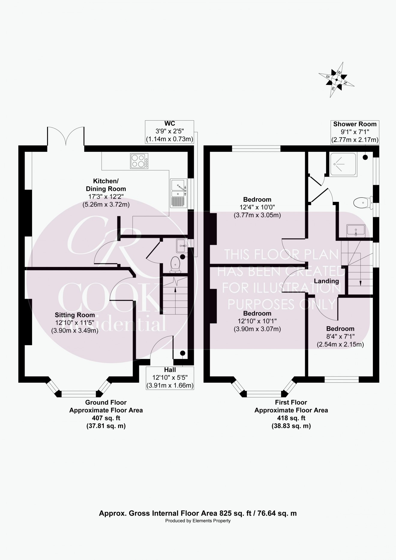 Floorplan for Orchard Way, Arle, Cheltenham