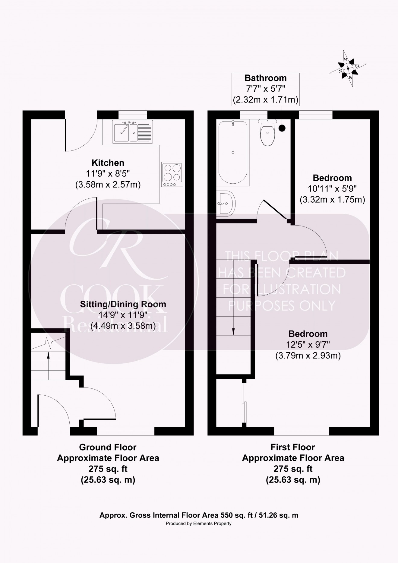 Floorplan for Springfield Close, The Reddings