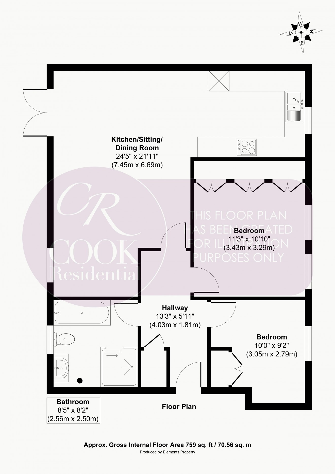 Floorplan for Wade Court, Cheltenham