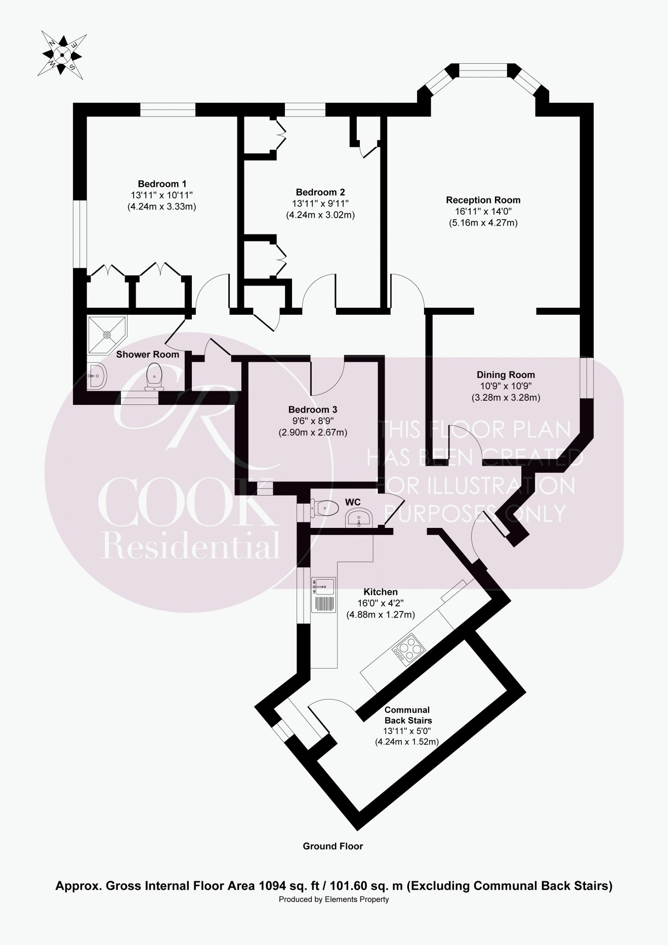 Floorplan for Cambray Court, Cheltenham Town Centre