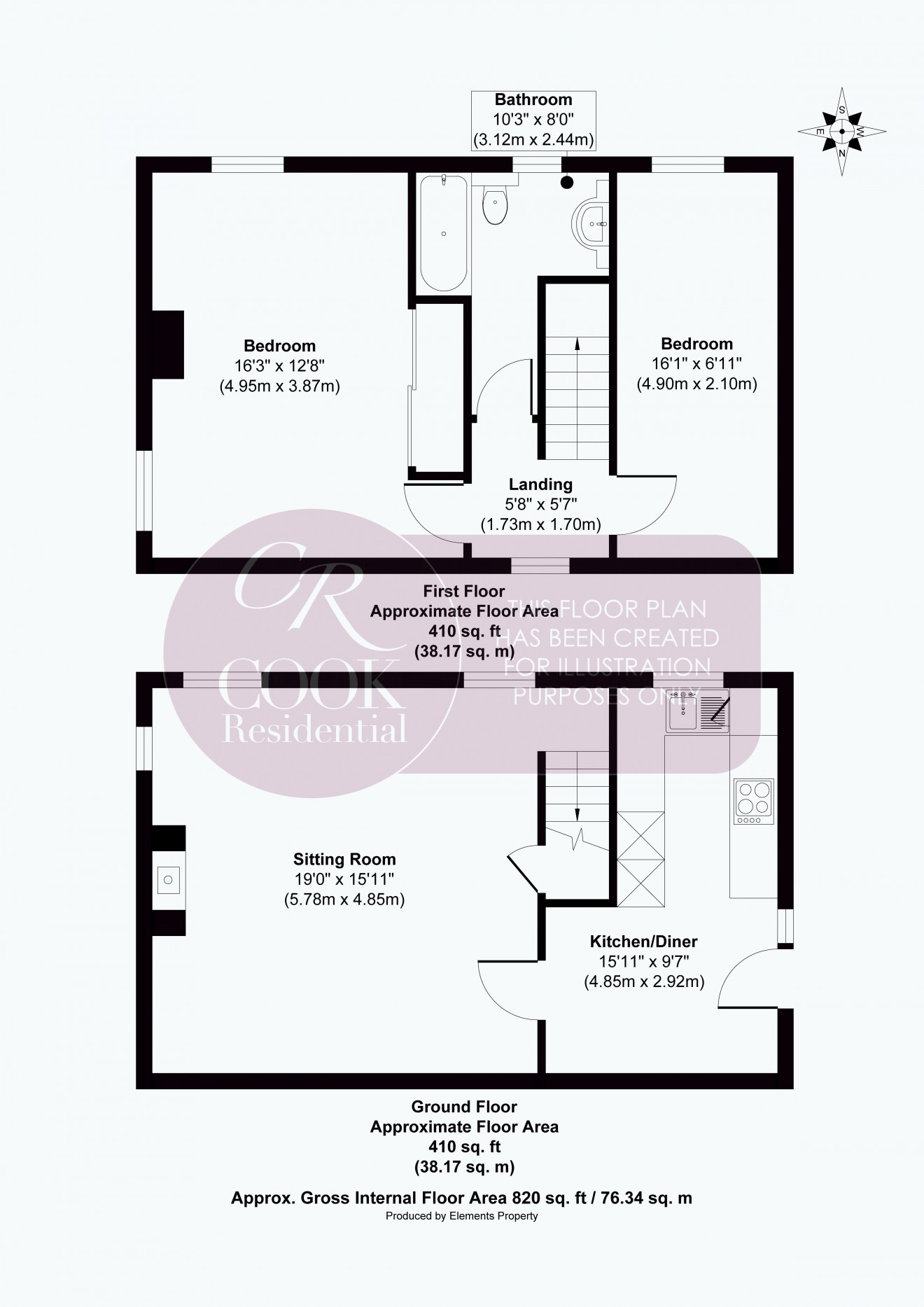 Floorplan for Malden Road, Pittville