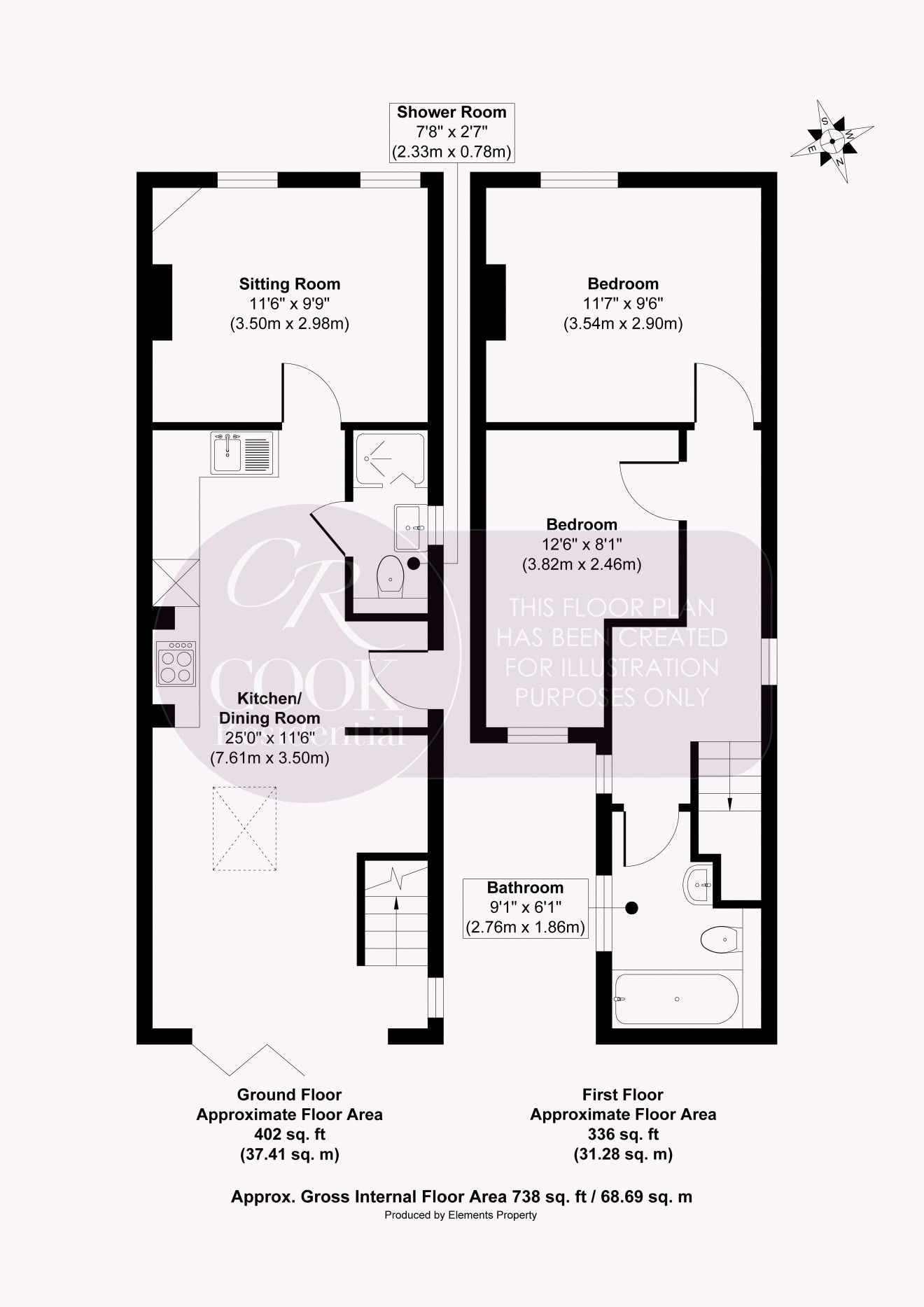 Floorplan for Baker Street, Cheltenham Town Centre