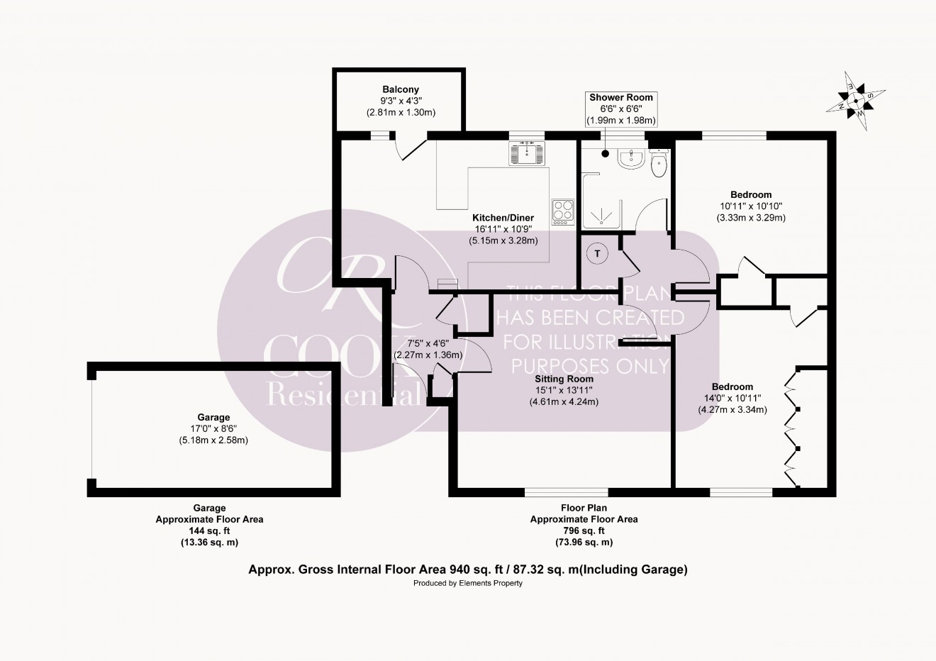 Floorplan for Finchcroft Court, Prestbury