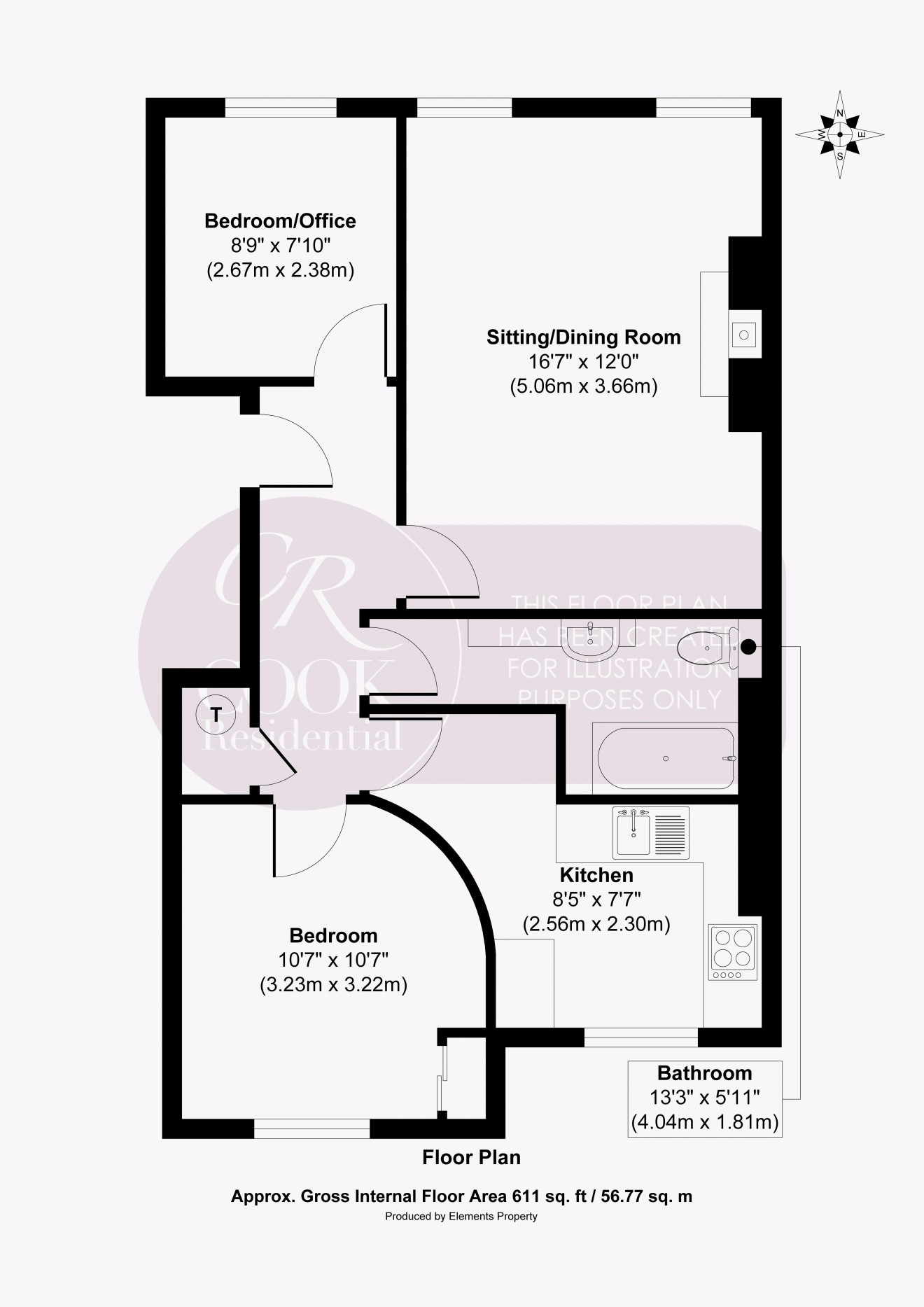 Floorplan for Lansdown Crescent, Lansdown