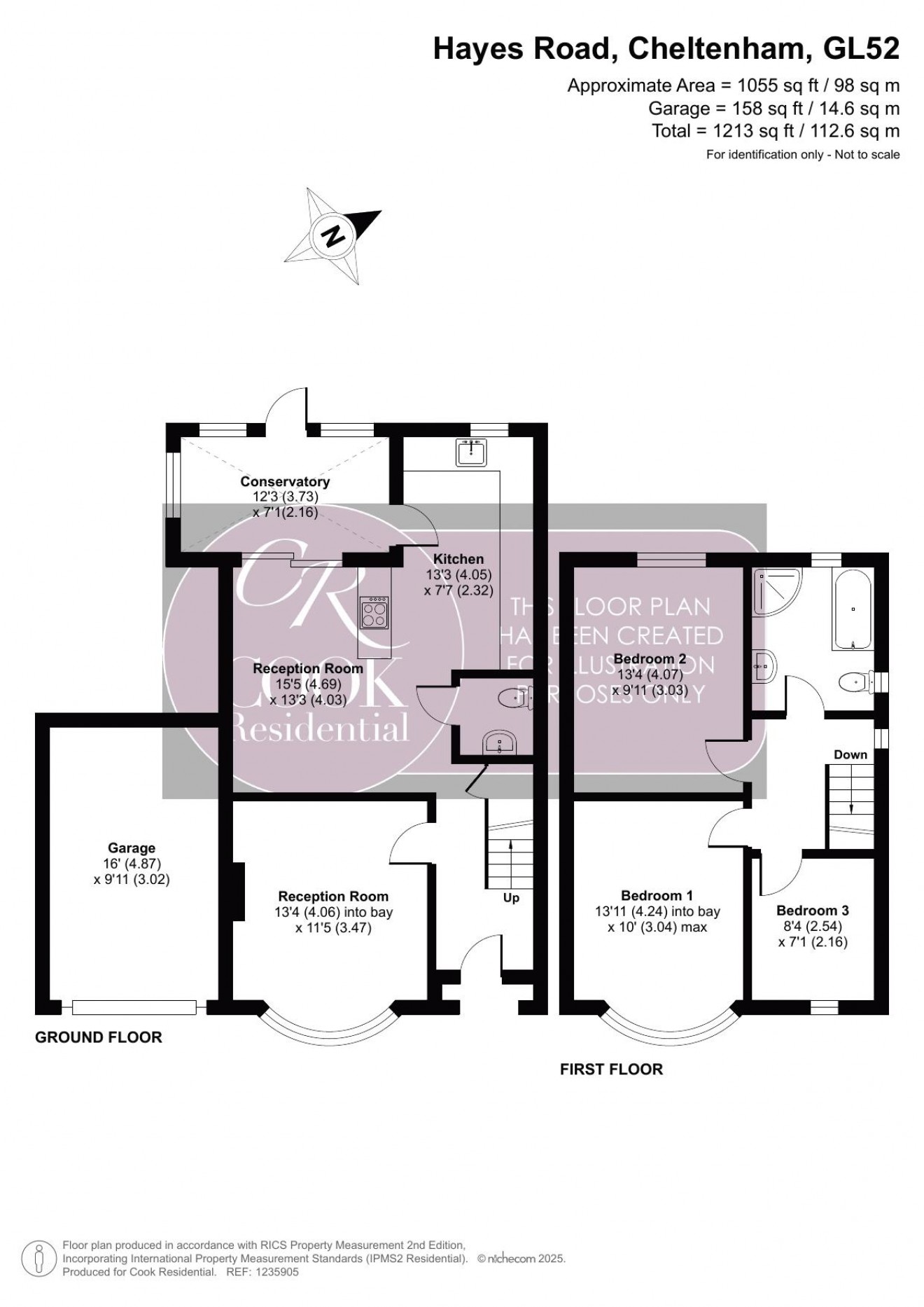 Floorplan for Hayes Road, Pittville