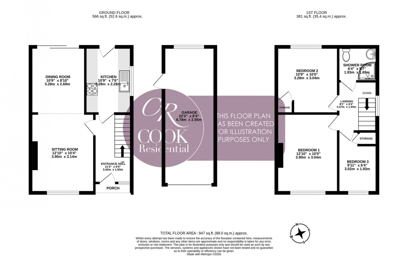 Floorplan for Colesbourne Road, Benhall, GL51