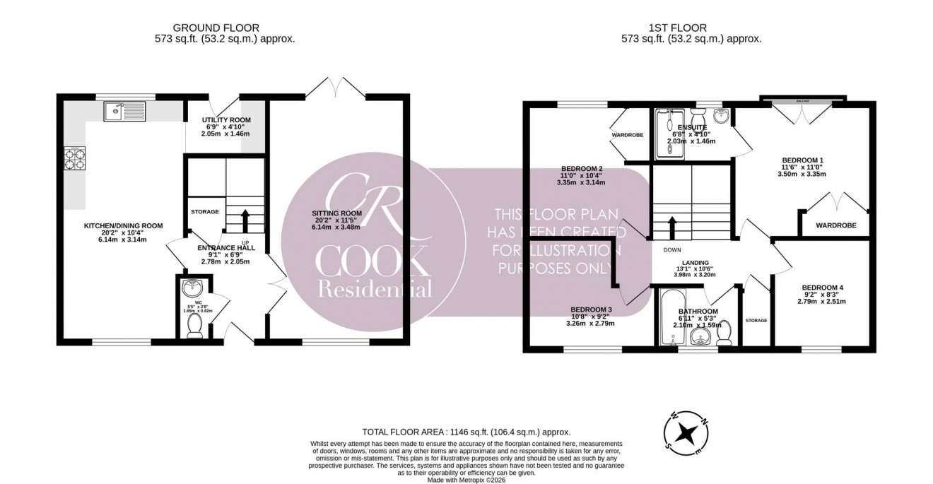 Floorplan for Prestbury Close, Cheltenham