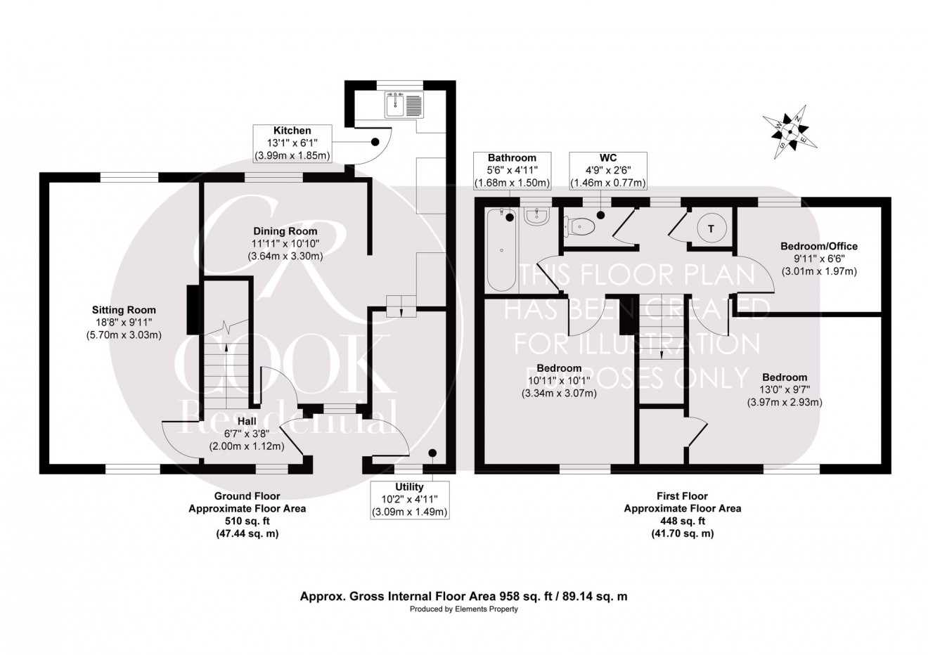 Floorplan for Mendip Road, Cheltenham, GL52